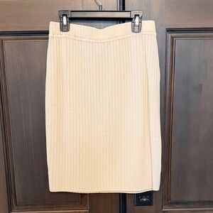 St. John Collection Cream Pencil Skirt